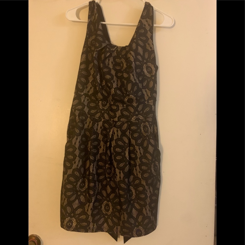 Monaco Black & Taupe Dress
